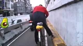Borracho manejando bicicleta