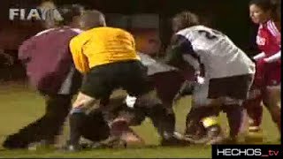 Pelea en fútbol femenino