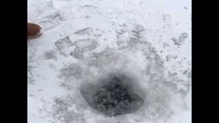 Pesca debajo del hielo en Polonia