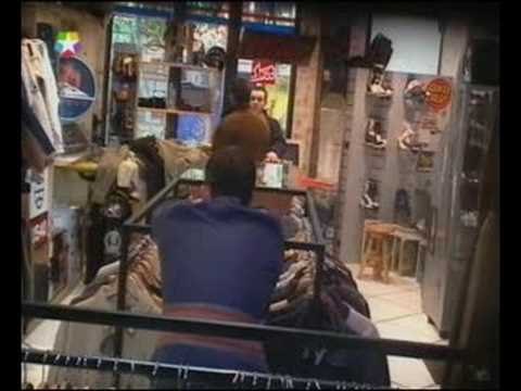 Broma en una tienda de deporte